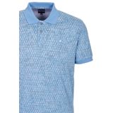 Erkek Polo Yaka Tişört Mavi Slim Fit Ribanalı Kol Pamuklu Baskılı T-shirt NCS JEANS 1253 MAVİ M
