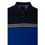 Erkek Polo Yaka Tişört Mavi%100 Pamuk Slim Fit Ribanalı Kol Jakarlı T-shirt Jeans 1145 MAVİ 2XL