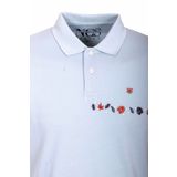 Erkek Polo Yaka Tişört Mavi%100 Pamuk Slim Fit Ribanalı Kol Nakışlı T-shirt NCS JEANS 1169 MAVİ L