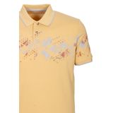 Erkek Polo Yaka Tişört Sarı Slim Fit Ribanalı%100 Pamuk Desenli T-shirt NCS JEANS 1214 SARI S