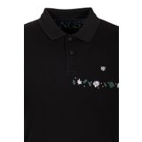 Erkek Polo Yaka Tişört Siyah%100 Pamuk Slim Fit Ribanalı Kol Nakışlı T-shirt NCS JEANS 1169 SİYAH XL