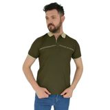 Erkek Polo Yaka Tişört Waffle 2369 BGL-ST02792 HAKİ M