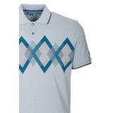 Erkek Polo Yaka Tişört%100 Pamuk Slim Fit Ribanalı Kol Çizgili T-shirt NCS JEANS 1173 MAVİ M