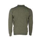 Erkek Polo Yaka Triko Hakimelanj Slim Fit Yarım Fermuarlı Balık Sırt Desenli Pamuklu Kazak NCS JEANS 3006 OLİVE M