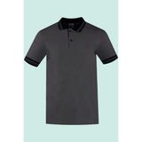 Erkek Polo Yaka Tshirt Pamuklu Nefes Alabilir Biloba Shirt Şık Günlük Iş Kullanımı Için - 2XL