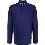Erkek Polo Yaka Uzun Kollu Pamuklu Rahat Kesim Mavi Polo Yaka T-Shirt 50500462-508