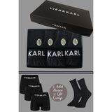 Erkek Premium Kutuda 3 Siyah Boxer 4 Bambu Çorap Set