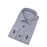Erkek Puantiyeli Slim Fitt Uzun Kol Gömlek 2380 BGL-ST04375 İNDİGO M