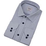 Erkek Puantiyeli Slim Fitt Uzun Kol Gömlek 2380 BGL-ST04375 - İndigo