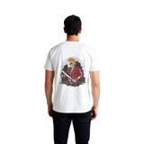 Erkek Punk Rock İskelet Spike Saç Baskılı Tişört Beysbol Sopası Çivileli Ceket Motifi Günlük Rahat