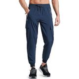 Erkek Quich Dry Running Athletic Dar Paça Joggers Hafif Outdoor Pantolon LACİVERT S