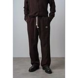Erkek R Nakışlı Müslin Baggy Pantolon Acı Kahve