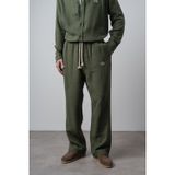 Erkek R Nakışlı Müslin Baggy Pantolon Koyu Haki