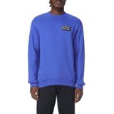 Erkek Rahat Kalıp Logo Etiketli Yuvarlak Yaka%100 Pamuklu Uzun Kollu Mavi Sweatshirt 79GAIP02CF01P-289