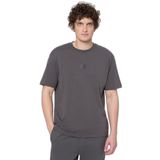 Erkek Rahat Kalıp%100 Pamuk Yuvarlak Yaka Kısa Kollu Gri T-Shirt 50544316-027