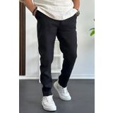 Erkek Rahat Kesim İnce Keten Pantolon Siyah Edw114