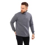 Erkek Regular Fit Balıkçı Yaka Uzun Kollu Füme Gri Sweatshirt Füme Gri-XL
