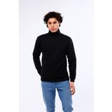 Erkek Regular Fit Balıkçı Yaka Uzun Kollu Siyah Sweatshirt SİYAH-XL