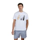 Erkek Regular Fit Baskılı Yuvarlak Yaka Pamuklu Kısa Kollu Beyaz T-Shirt 25411094-010
