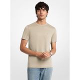 Erkek Regular Fit Bisiklet Yaka Marka Logolu Kısa Kollu Bej T-Shirt CF15FJ2C93-STONE