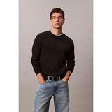 Erkek Regular Fit Bisiklet Yaka Supima Pamuklu Triko Kazak - Siyah - Black - XL