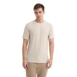 Erkek Regular Fit Bisiklet Yaka Tişört 4203 BEJ 2XL