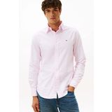 Erkek Regular Fit Çizgili Pamuklu Oxford Gömlek - Pembe - S