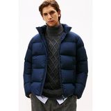 Erkek Regular Fit Dik Yaka Dolgulu Şişme Mont - Lacivert - XL