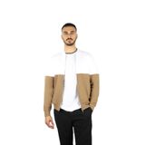 Erkek Regular Fit Dik Yaka Uzun Kollu Beyaz-Bej Ceket 25411827-244