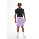 Erkek Regular Fit Duble Paça%100 Pamuklu Şort-Lila