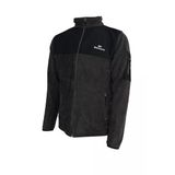 Erkek Regular Fit Fermuarlı Cepli Battal Büyük Beden Polar Füme Sweatshirt
