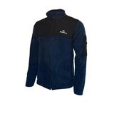 Erkek Regular Fit Fermuarlı Cepli Battal Büyük Beden Polar Lacivert Sweatshirt