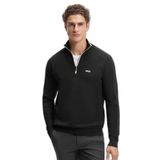Erkek Regular Fit Fermuarlı Dik Yakalı Uzun Kollu Siyah Kazak 50553791-001