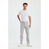 Erkek Regular Fit Geniş Paça Yüksek Bel Casual Kot Pantolon - Açık Gri - 36