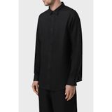 Erkek Regular Fit Gömlek Yaka Uzun Kollu Siyah Gömlek XM001221 AF14619-UC001