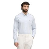 Erkek Regular Fit İkonik Logo Bayrak Logolu Pamuklu Uzun Kollu Açık Mavi Gömlek MW0MW42936-C14