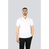Erkek Regular Fit İnce Pike Pamuklu Kısa Kollu Beyaz-Altın Polo Yaka T-Shirt 25411236A-10E