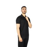 Erkek Regular Fit İnce Pike Pamuklu Kısa Kollu Siyah Polo Yaka T-Shirt 25411236A-11D