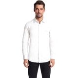 Erkek Regular Fit Kartal Plaka Logolu Uzun Kollu Beyaz Gömlek EM001537 AF13285-U0002