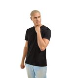 Erkek Regular Fit Kısa Kol Siyah T-Shirt C0T1N5 SİYAH L