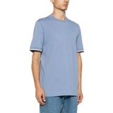 Erkek regular fit Kısa Kollu Düz Bisiklet Yaka Mavi 3 T-Shirt 50501097-490