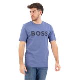 Erkek regular fit Kısa Kollu Düz Bisiklet Yaka Mavi T-Shirt 50495742-479