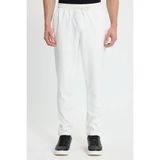 Erkek Regular Fit Klasik Kesim Beli Lastikli Bağcıklı Koyu Beyaz Jogger Pantolon
