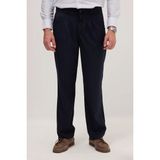 Erkek Regular Fit Klasik Kesim Normal Bel Geniş Paça Lacivert Pantolon