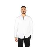 Erkek Regular Fit Kolunda Logo Baskı Desenli Uzun Kollu Beyaz Gömlek 25413505-010