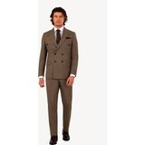 Erkek Regular Fit Kruvaze Takım Elbise - Bej - 48 / 6