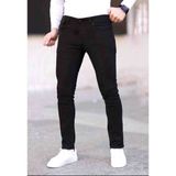 Erkek Regular Fit Likralı Boru Paça Kot Pantolon - Füme Siyah - 33