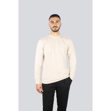 Erkek Regular Fit Logo Detaylı Yuvarlak Yaka Uzun Kollu Pamuklu Bej Sweatshirt 25411881-348