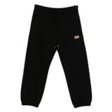 Erkek Regular Fit Logo Etiketli Beli ve Paçası Lastikli Siyah Pantolon 79GAAT07CF01T-899