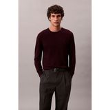 Erkek Regular Fit Merinos Yünü Triko Kazak - Koyu Bordo